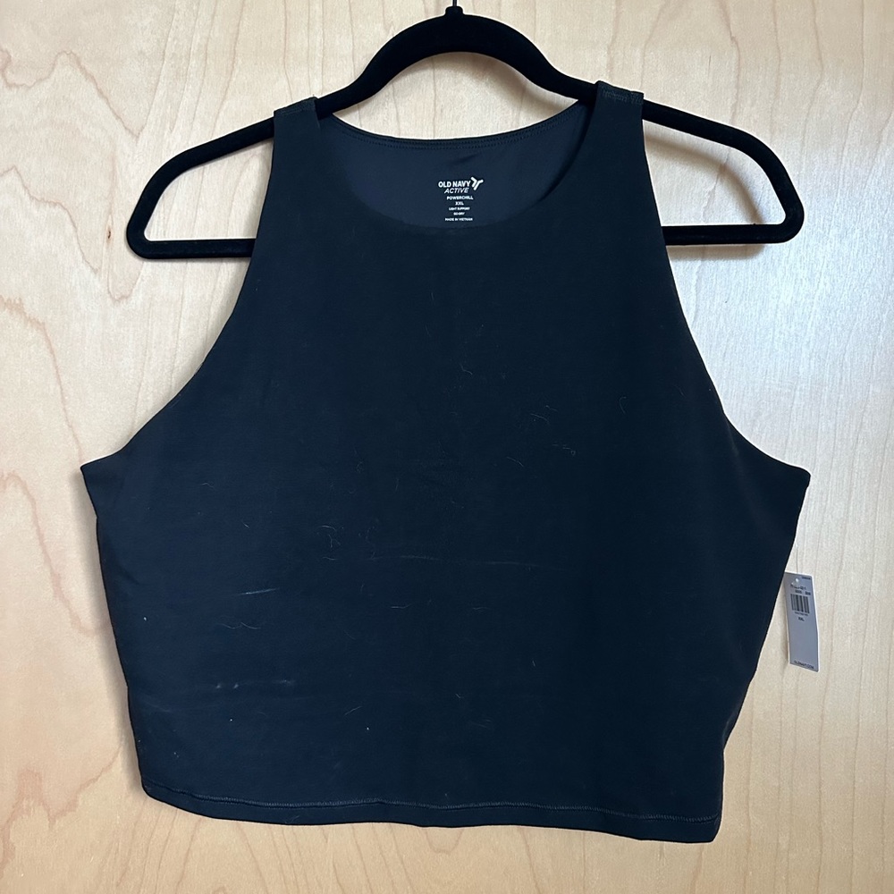 Black Longline Old Navy Active Powerchill Sports Bra Size XXL